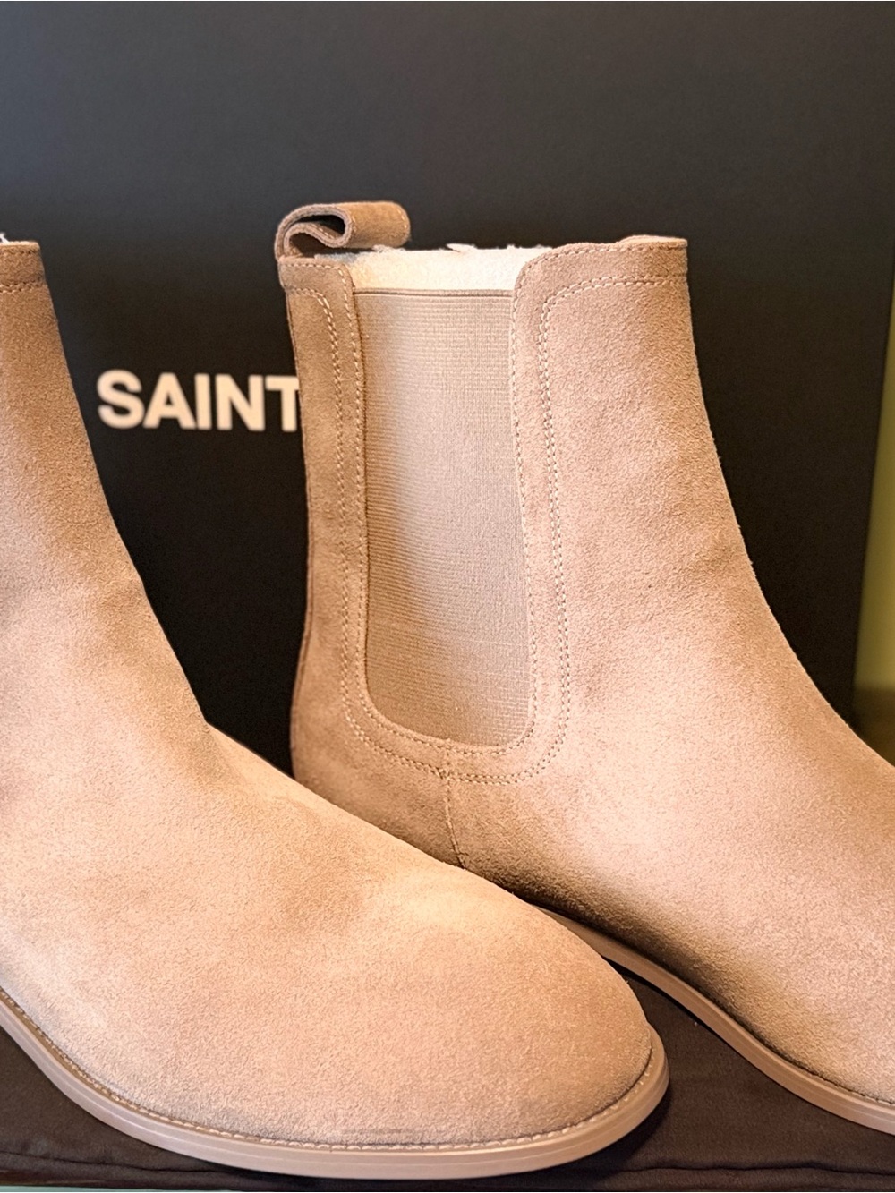 Saint Morta Tan Suede Chelsea Boots Men’s Size 12